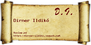 Dirner Ildikó névjegykártya