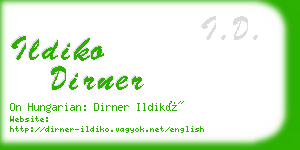 ildiko dirner business card